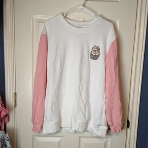 Pusheen Winterbox 2020 Pink and White Sweatshirt
